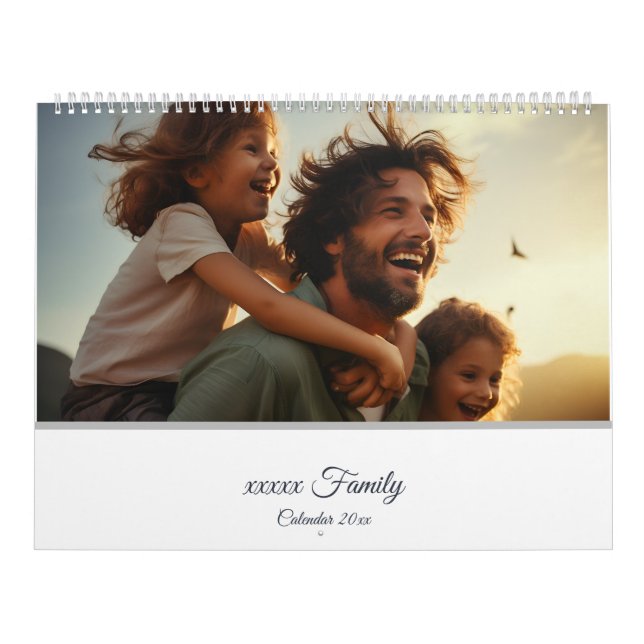Moderne Minimalistische Multi-Foto-Erinnerungen Kalender (Titelbild)