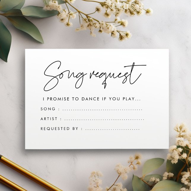 Moderne minimalistische Nachfrage nach Hochzeitson Begleitkarte (Von Creator hochgeladen)