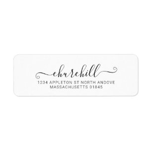Moderne Minimalistische Nachname-Script-Kalligrafi