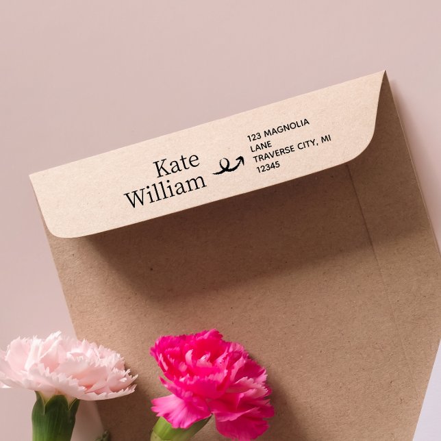 Moderne Minimalistische Name & Anschrift Selbstfar Permastempel (Von Creator hochgeladen)
