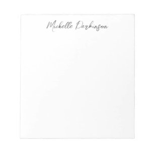 Moderne minimalistische Namen personalisierte Kall Notizblock