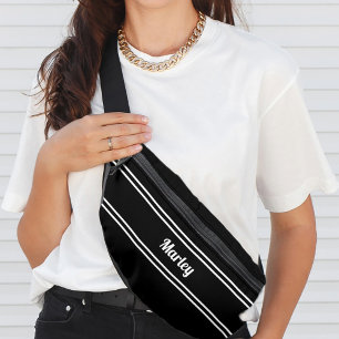 Moderne minimalistische Namensmonogramm-Schriftvor Bauchtasche
