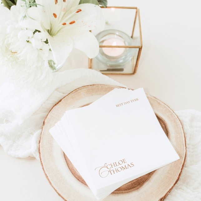 Moderne Minimalistische Napkins für Hochzeitsempfa Serviette (Von Creator hochgeladen)