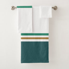 Moderne Minimalistische New Season Strips Badhandtuch Set