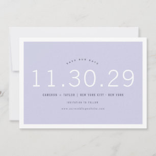 Moderne Minimalistische Nummernkarten Foto Save th The Date