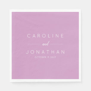 Moderne Minimalistische Orchid-Hochzeit Serviette