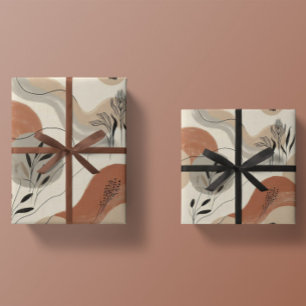 Moderne minimalistische organische abstrakte Forme Geschenkpapier