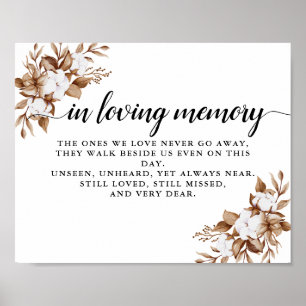 Moderne Minimalistische Pampas Grass Bouquet Weddi Poster