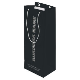 Moderne Minimalistische Papiertasche mit Firmennam Geschenktüte Für Weinflaschen