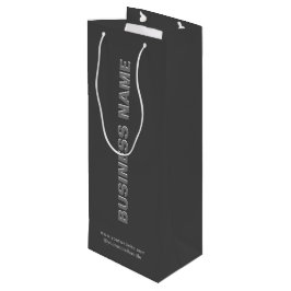 Moderne Minimalistische Papiertasche mit Firmennam Geschenktüte Für Weinflaschen