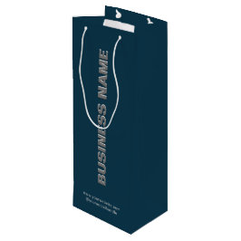 Moderne Minimalistische Papiertasche mit Firmennam Geschenktüte Für Weinflaschen