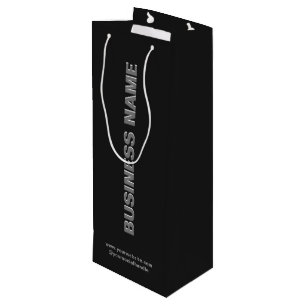 Moderne Minimalistische Papiertasche mit Firmennam Geschenktüte Für Weinflaschen