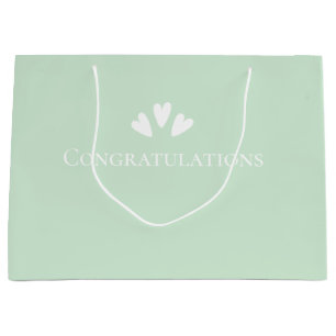 Moderne Minimalistische Pastel Green gratulieren Große Geschenktüte