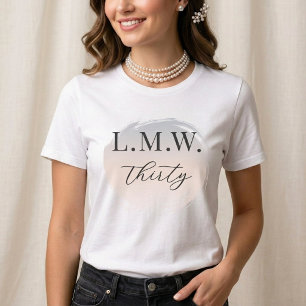 Moderne Minimalistische Perlen-Meilenstein-Geburts Tri-Blend Shirt