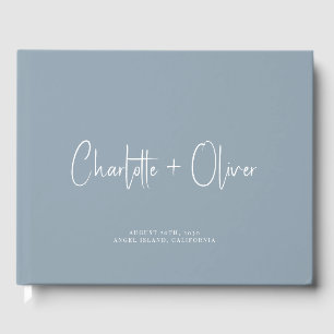 Moderne Minimalistische Personalisierte Hochzeit Gästebuch