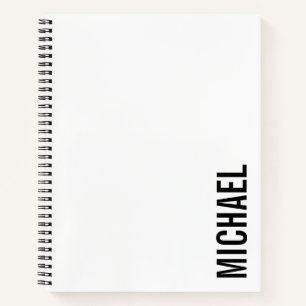 Moderne minimalistische personalisierte Namen Notizbuch