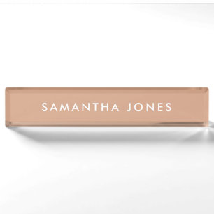 moderne minimalistische Personalisierte Rose Gold Namensplakette