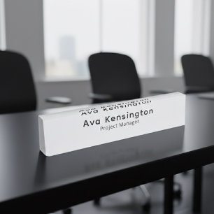 Moderne minimalistische personalisierte Schreibtis Namensplakette