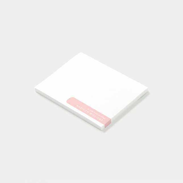 Moderne Minimalistische Personalisierte Stationier Post-it Klebezettel (angewinkelt)