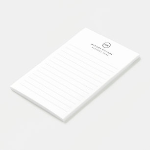 Moderne Minimalistische Personalisierte Stationier Post-it Klebezettel