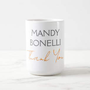 Moderne minimalistische persönliche Danksagung Kaffeetasse