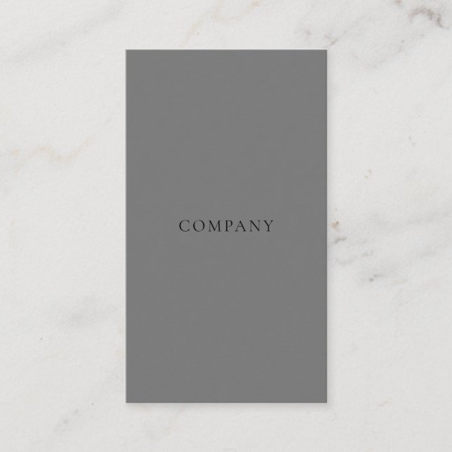 Moderne Minimalistische PlanTypo Black&Grey Visitenkarte (Vorderseite)