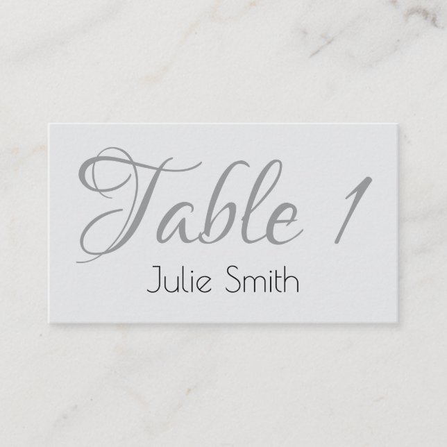 Moderne Minimalistische Platzkarte für Hochzeiten (Vorderseite)