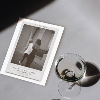 Moderne Minimalistische Polaroid-Foto-Speichern-Si Save The Date