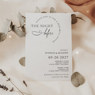 Moderne & Minimalistische Probe-Dinner-Typografie Einladung