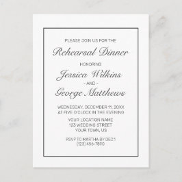 Moderne Minimalistische Probe Einladung Postkarte