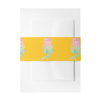 Moderne Minimalistische Protea Botanische Hochzeit Einladungsbanderole