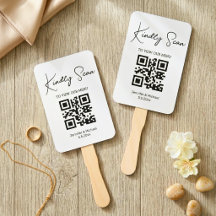 Moderne minimalistische QR-Code-Hochzeitsmenü