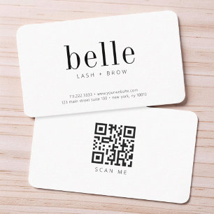 Moderne Minimalistische QR-Code-Scan Mich Wimpern  Visitenkarte