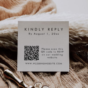 Moderne Minimalistische QR Code UAWG Square Card Quadratische Visitenkarte
