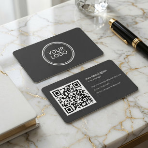 Moderne minimalistische QR-Code-Visitenkarte  Visitenkarte