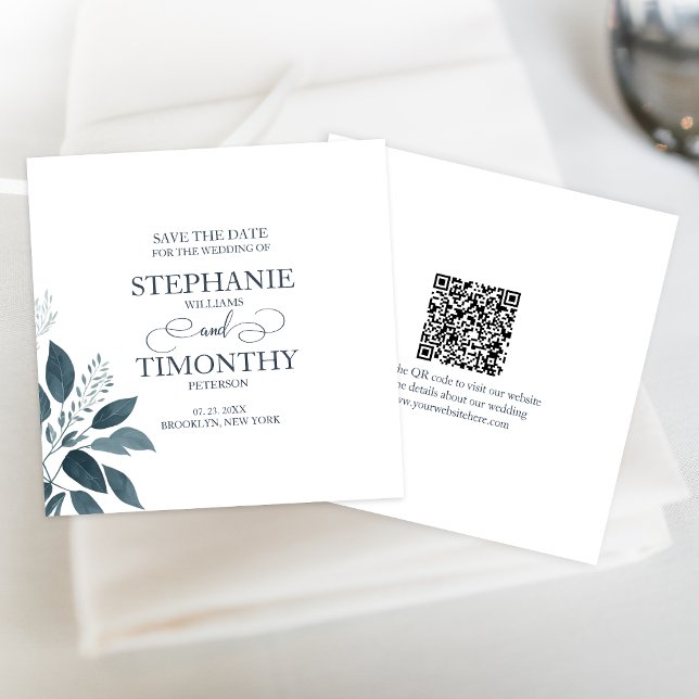 Moderne Minimalistische QR-Hochzeit Einladung (Simplify wedding planning with a QR code. Guests can easily access wedding details on your website.)