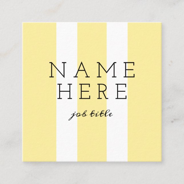 Moderne Minimalistische quadratische Quadratische Visitenkarte (Vorderseite)