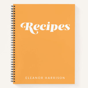 Moderne Minimalistische Retro Typografie Gelbes Re Notizbuch