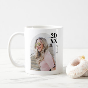 Moderne minimalistische rosa Bogen-Foto-Abschlussf Kaffeetasse