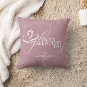 Moderne Minimalistische Rosa Chic-Typografie Galen Kissen
