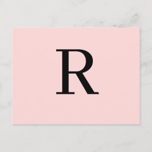Moderne minimalistische rosa Gestaltung mit indivi Postkarte