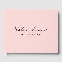 Moderne minimalistische rosafarbene Hochzeit