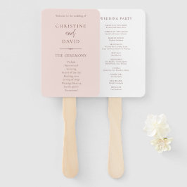 Moderne Minimalistische Rose- und White-Wedding-Pr Fächer