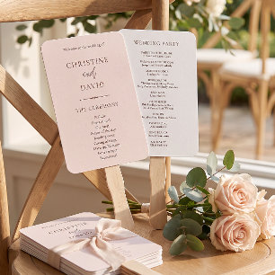 Moderne Minimalistische Rose- und White-Wedding-Pr Fächer