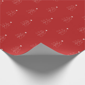 Moderne minimalistische rote Weihnachtsbaum Geschenkpapier