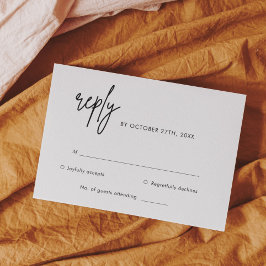 Moderne Minimalistische RSVP-Karte für einfache Ho RSVP Karte