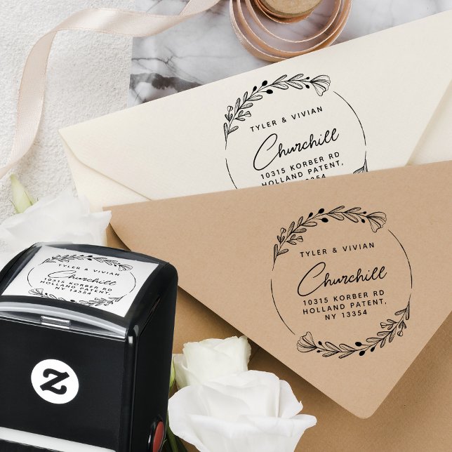 Moderne Minimalistische Rücksendeadresse für Schre Permastempel (Von Creator hochgeladen)