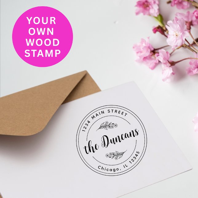 Moderne Minimalistische Rücksendeadresse Groß Gummistempel (Von Creator hochgeladen)