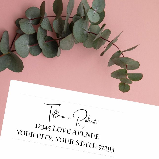 Moderne Minimalistische Rücksendeadresse Permastempel (Von Creator hochgeladen)