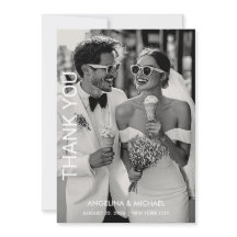 Moderne Minimalistische Save The Date Dankeskarten